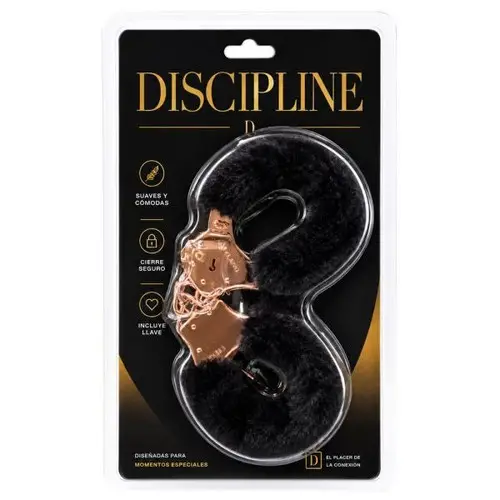ESPOSAS PLUSH HANDCUFFS BLACK — Empaque frontal